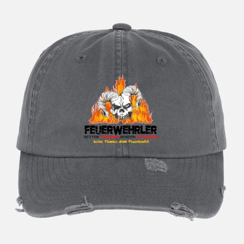 Pompier Fire Devil Casquette vintage effet usé Flexfit
