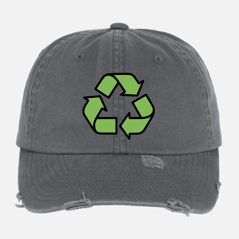 Plan du panneau de recyclage Casquette vintage effet usé Flexfit