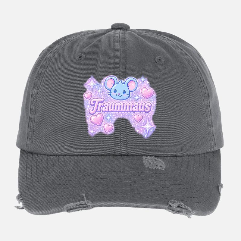 dream mouse / y2k design Flexfit Vintage Destroyed Cap