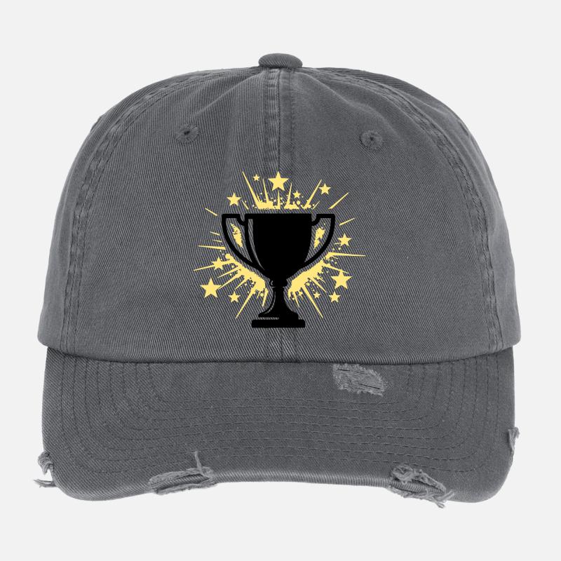 Étoiles du trophée vainqueur de la coupe Casquette vintage effet usé Flexfit