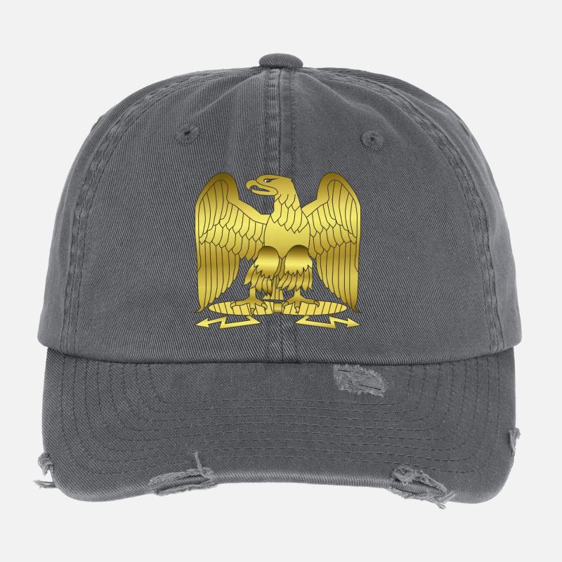 Blason de l’aigle impérial doré de Napoléon Casquette vintage effet usé Flexfit