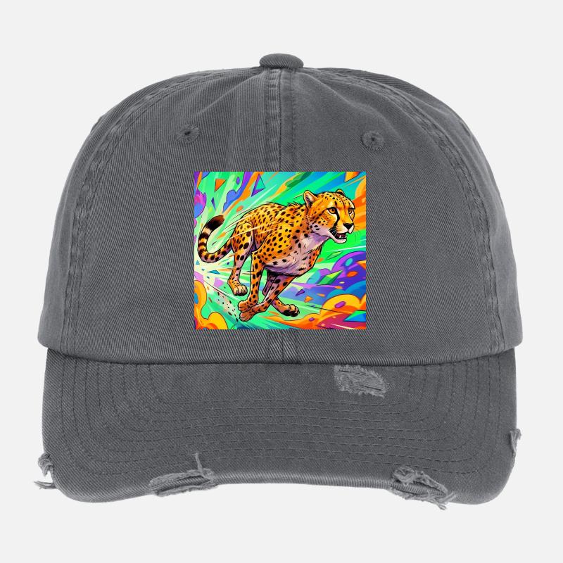 cheetah Flexfit Vintage Destroyed Cap