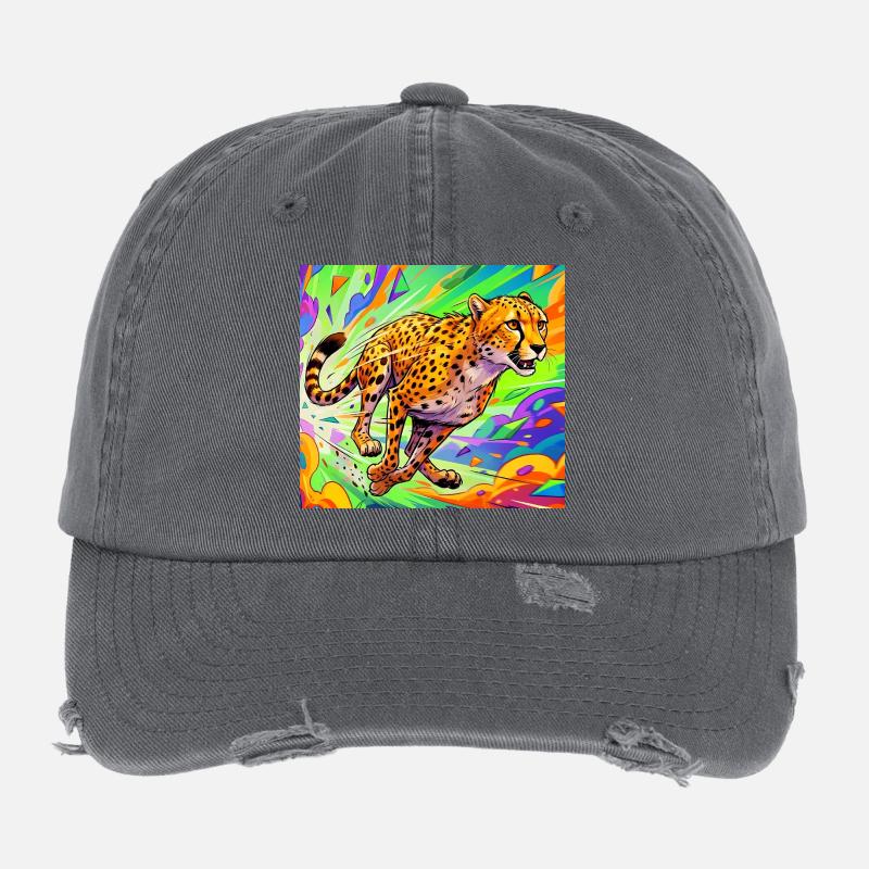 cheetah Flexfit Vintage Destroyed Cap