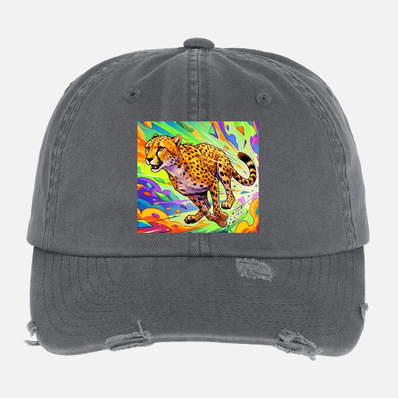 cheetah Flexfit Vintage Destroyed Cap