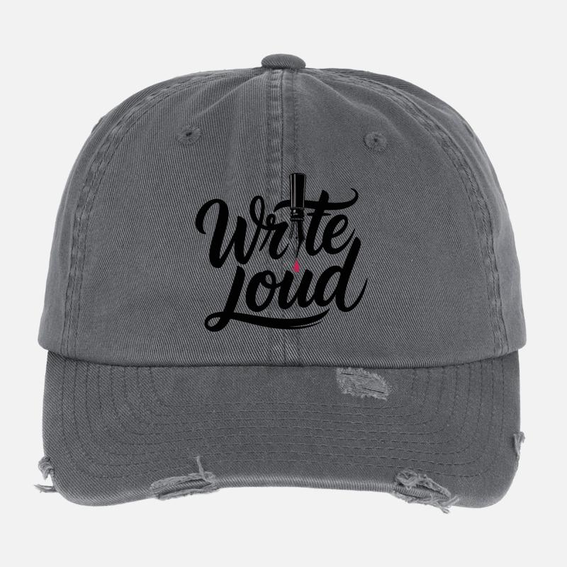 Écrivez du journalisme bruyant Casquette vintage effet usé Flexfit