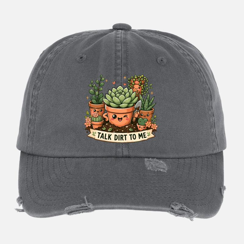 Sprich Dreck Mit Mir, Süße Flexfit Vintage Destroyed Cap