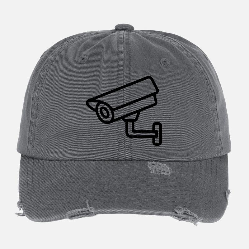 caméra de surveillance Casquette vintage effet usé Flexfit