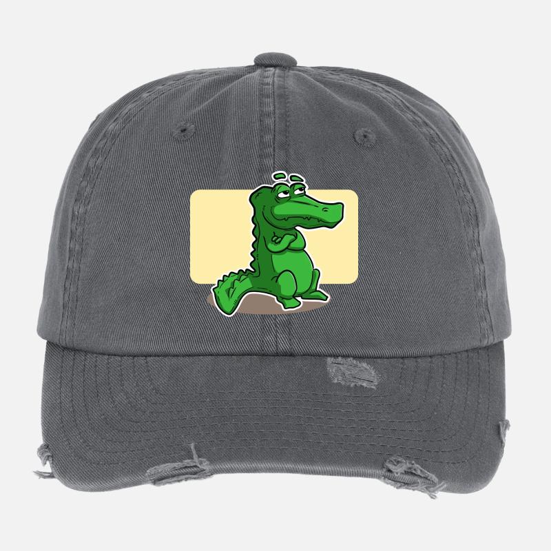 crocodile doux Casquette vintage effet usé Flexfit
