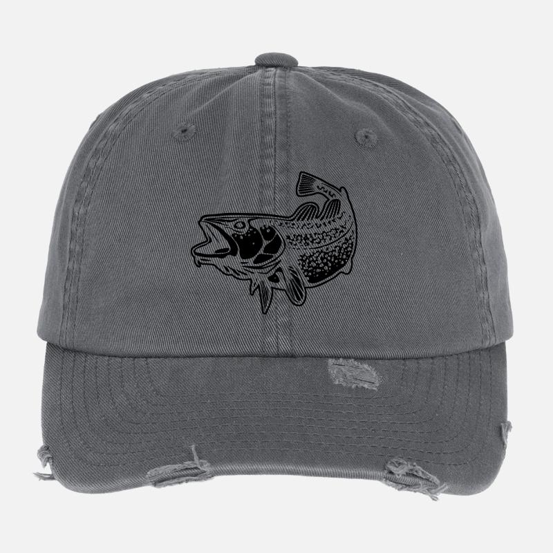 morue - Casquette vintage effet usé Flexfit - charbon