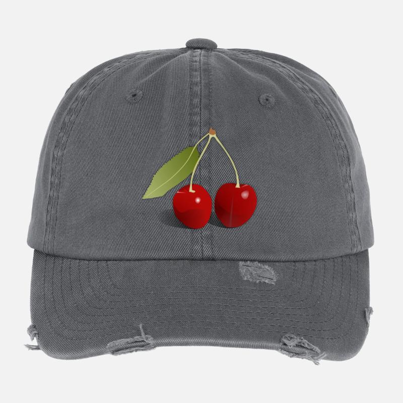 Cerises Casquette vintage effet usé Flexfit