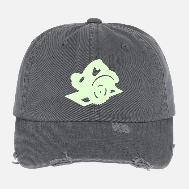 Saw Shadow - 1 color vector - Flexfit Vintage Destroyed Cap - dark grey