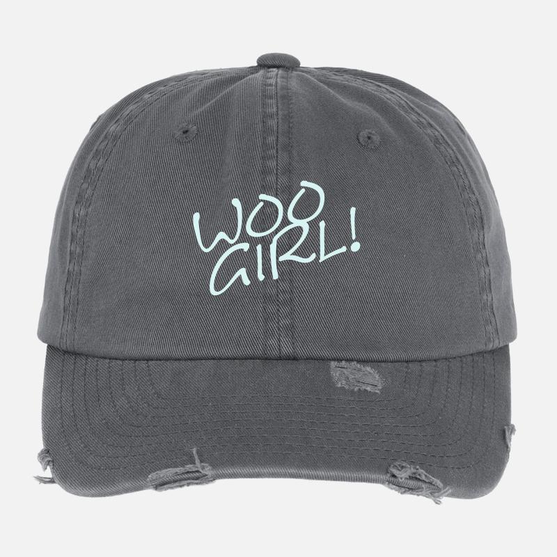 WOO GIRL! Flexfit Vintage Destroyed Cap