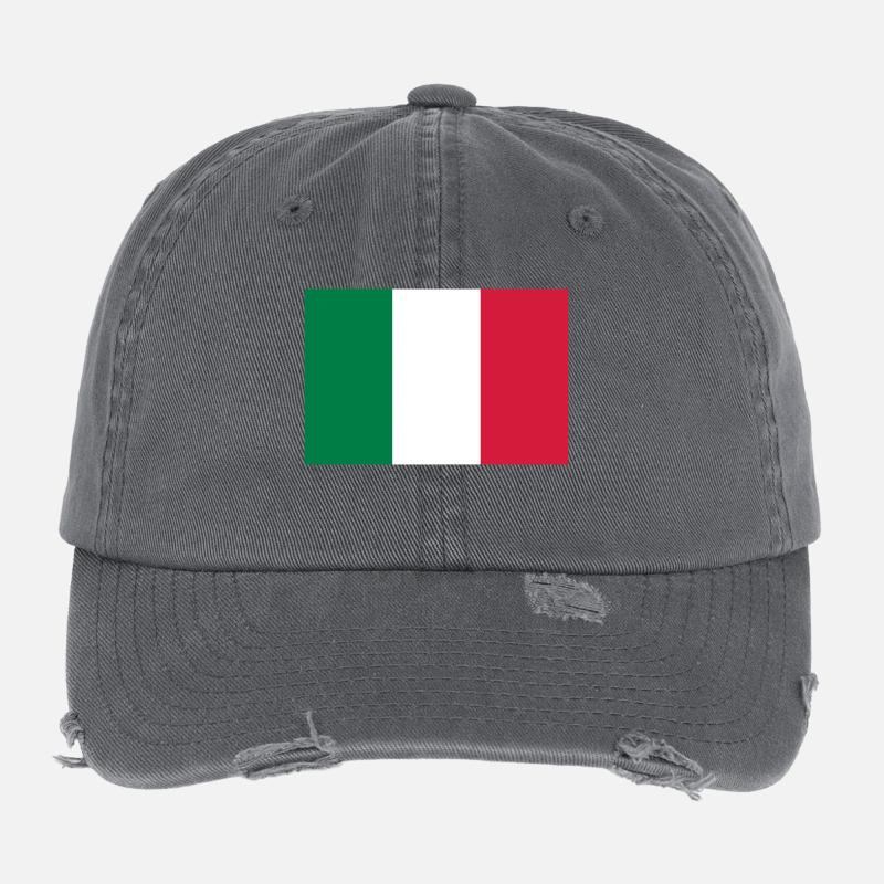 Drapeau national d'Italie Casquette vintage effet usé Flexfit