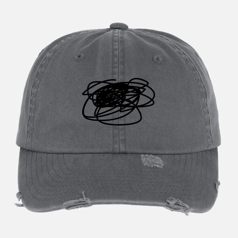 scrawl Flexfit Vintage Destroyed Cap