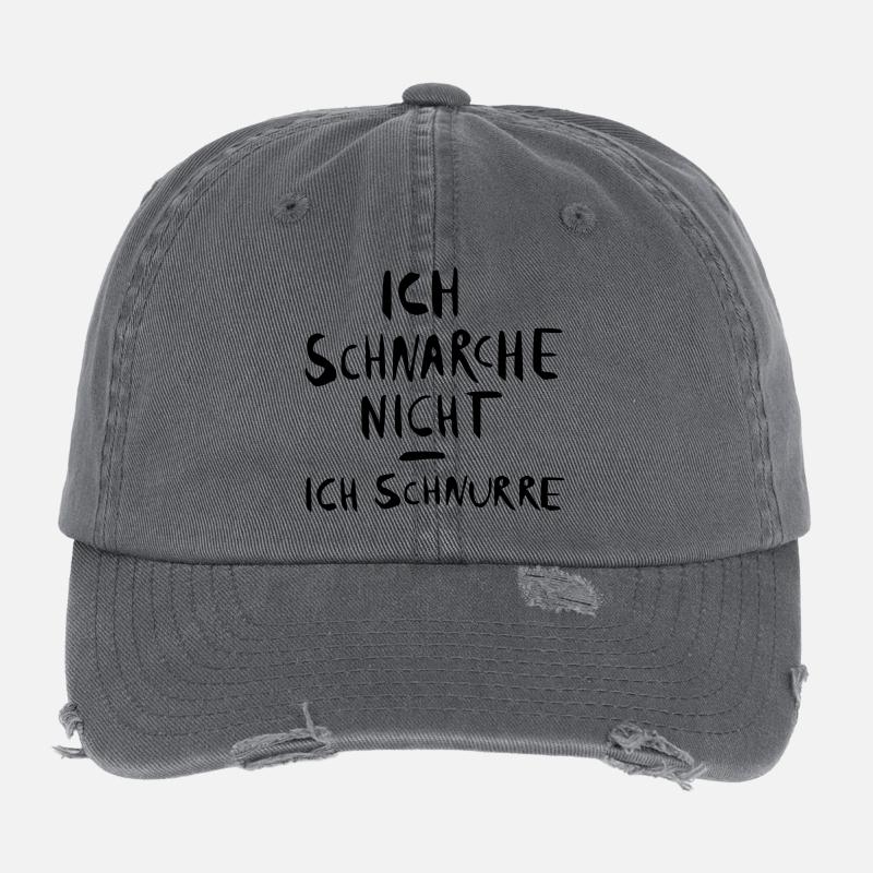 ich schnarche nicht - ich Flexfit Vintage Destroyed Cap