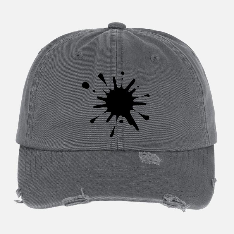 Image d’éclaboussure de peinture* Casquette vintage effet usé Flexfit