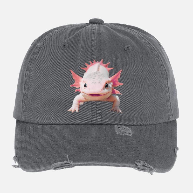 Glücklicher Axolotl Flexfit Vintage Destroyed Cap