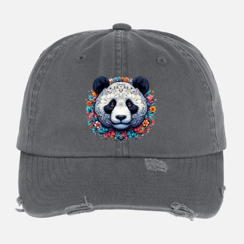 Panda Flexfit Vintage Destroyed Cap