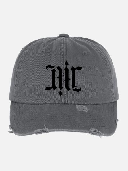 Ambigram - Air - Flexfit Vintage Destroyed Cap - dark grey - Front