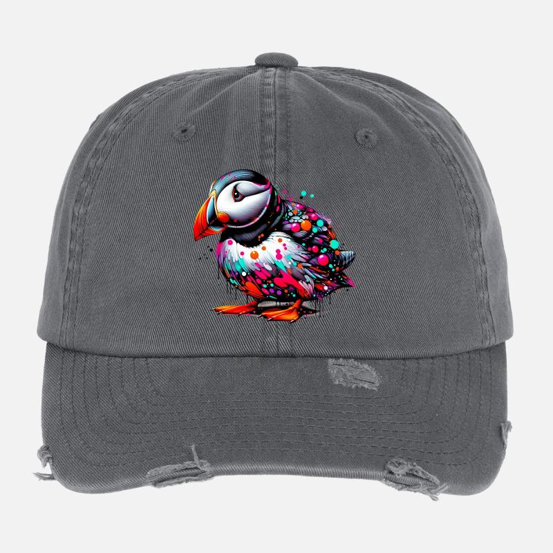 Macareux Casquette vintage effet usé Flexfit