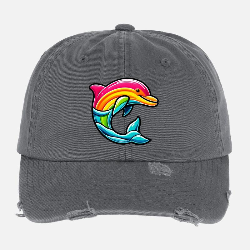 Dolphin Flexfit Vintage Destroyed Cap