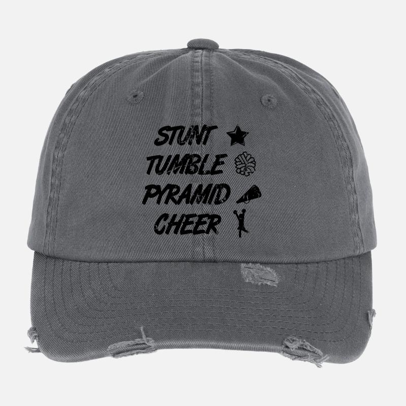 Cheerleading Quote Flexfit Vintage Destroyed Cap