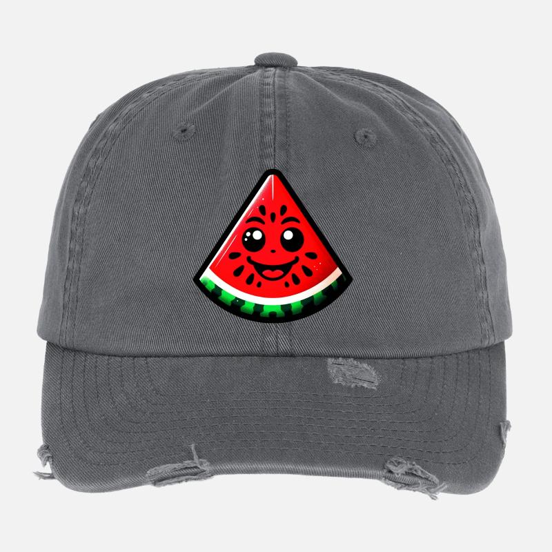 Pastèque Casquette vintage effet usé Flexfit