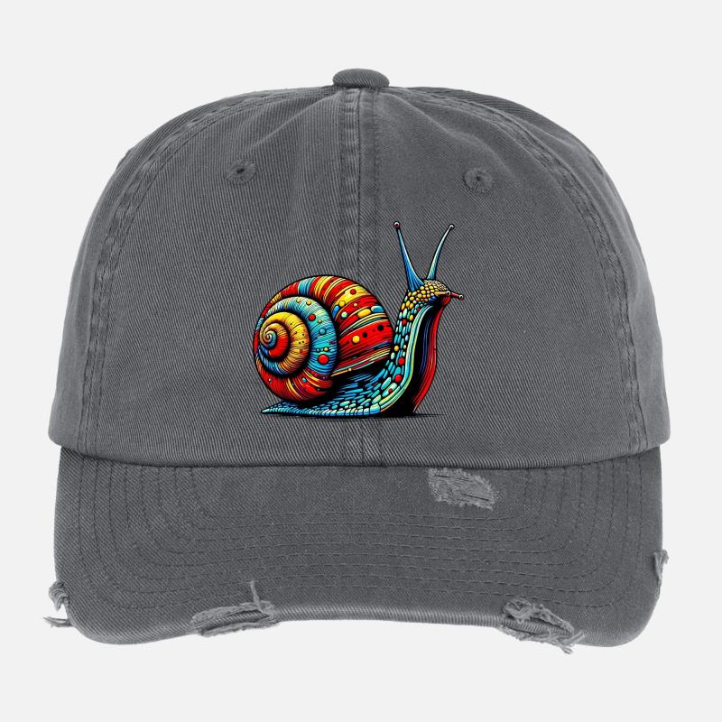 Escargot Casquette vintage effet usé Flexfit
