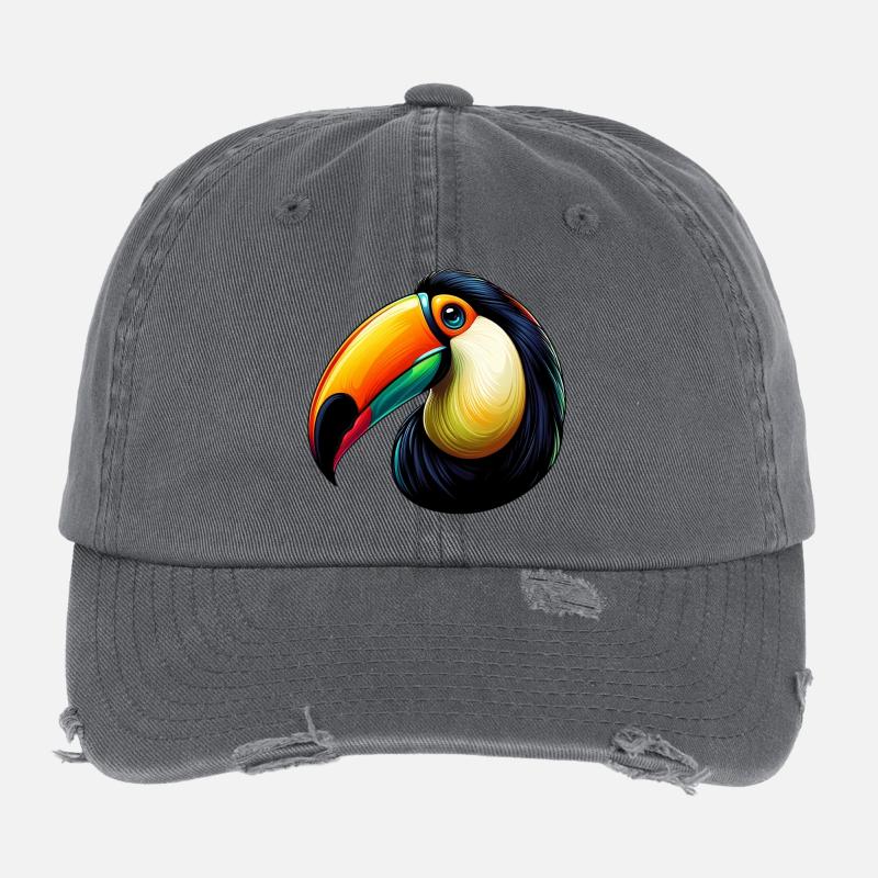 Toucan Casquette vintage effet usé Flexfit