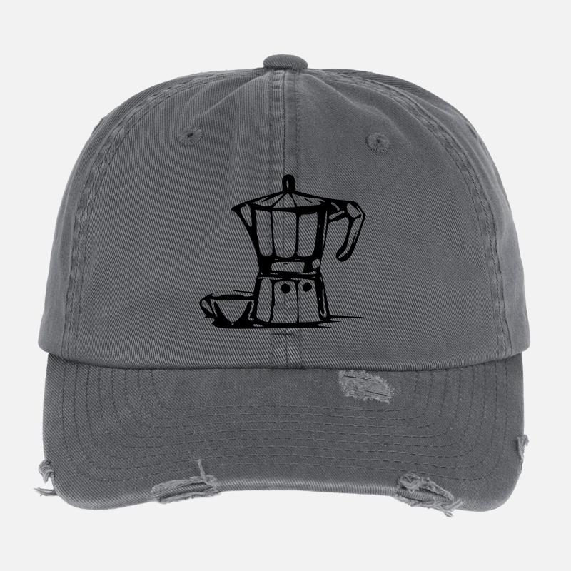 Bialetti - Casquette vintage effet usé Flexfit - charbon