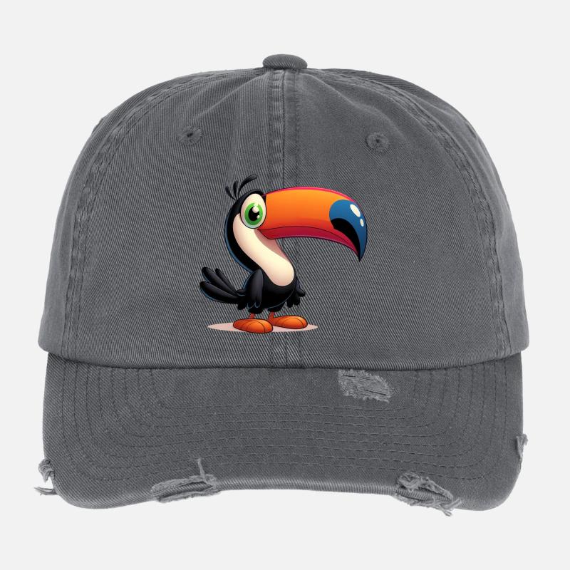 Toucan Casquette vintage effet usé Flexfit