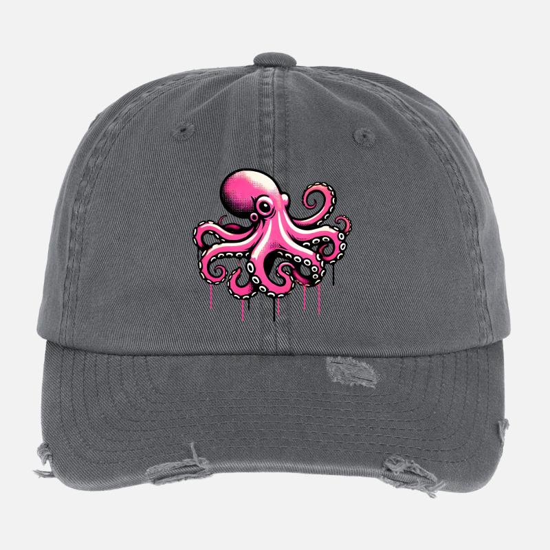 Octopus Flexfit Vintage Destroyed Cap