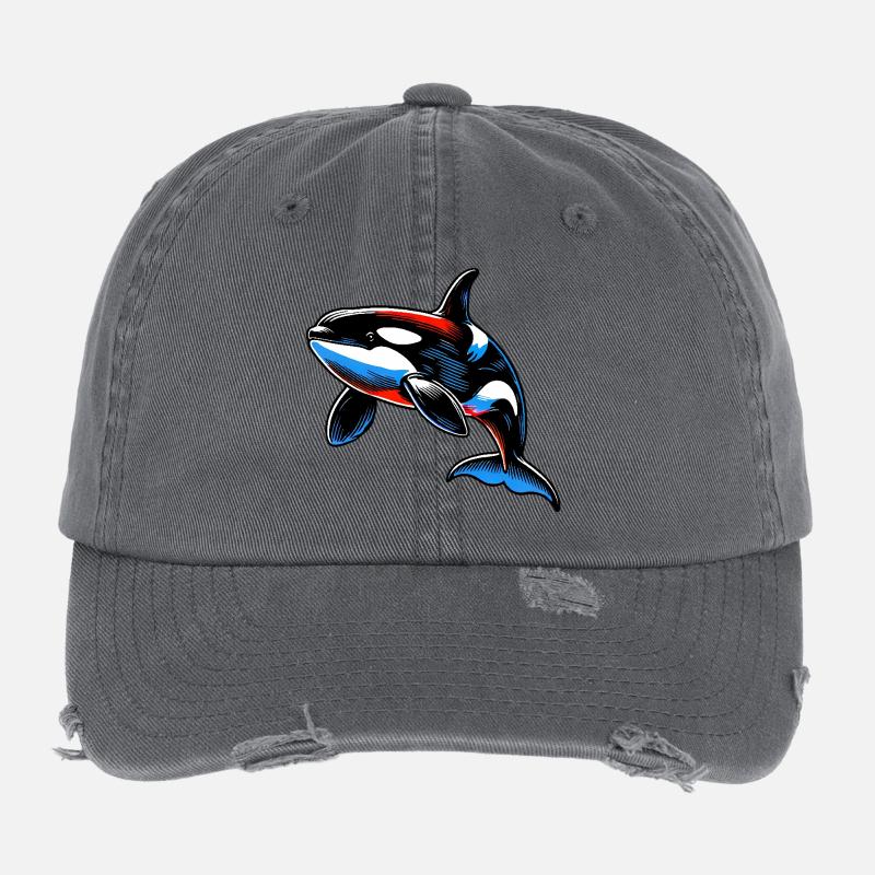 Killer whale Flexfit Vintage Destroyed Cap