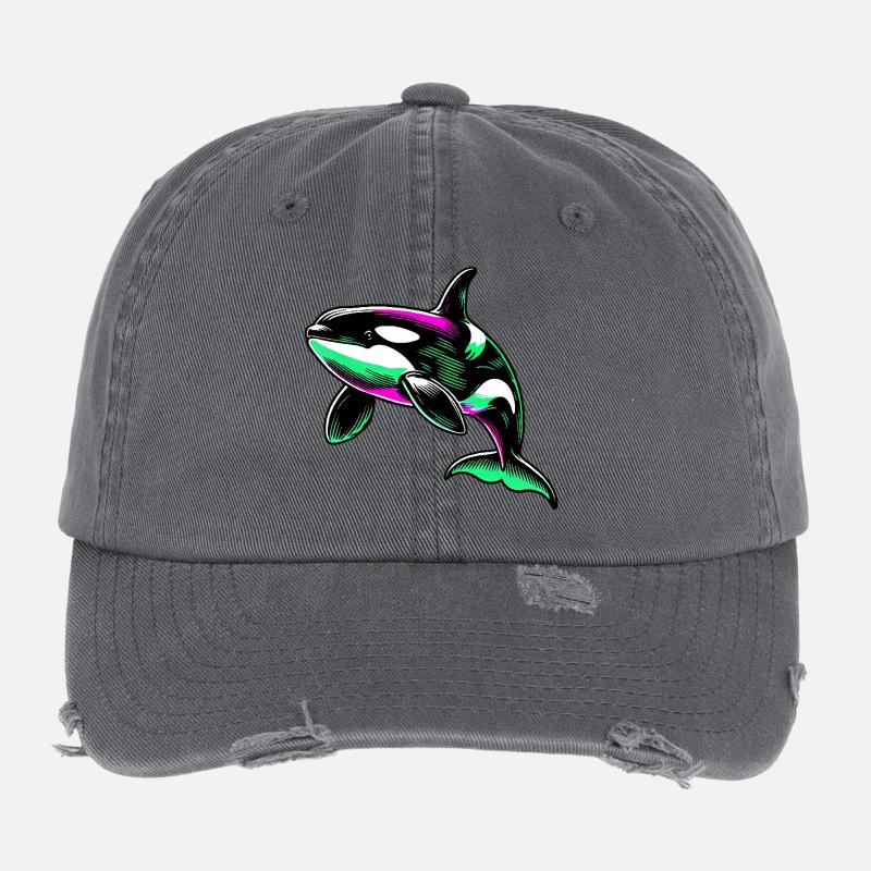 Killer whale Flexfit Vintage Destroyed Cap
