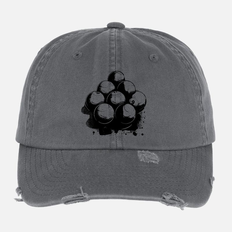 Billiards Drawing Flexfit Vintage Destroyed Cap