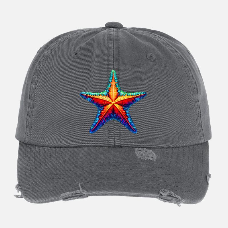 Étoile de mer Casquette vintage effet usé Flexfit