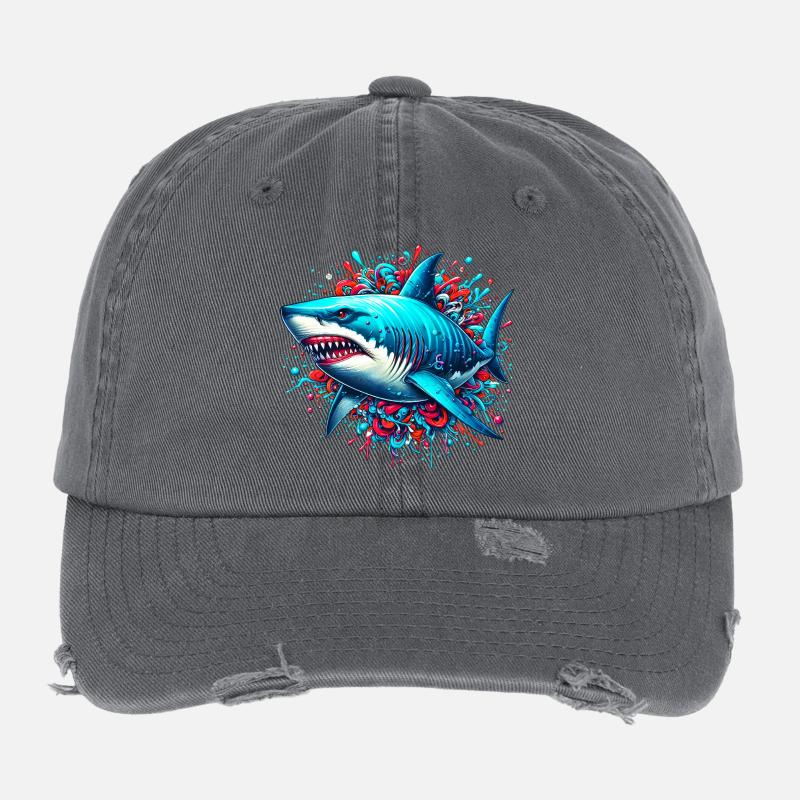 Shark Flexfit Vintage Destroyed Cap
