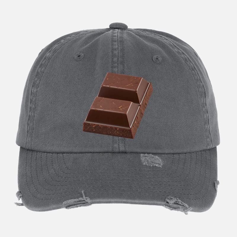 Morceau de chocolat Casquette vintage effet usé Flexfit