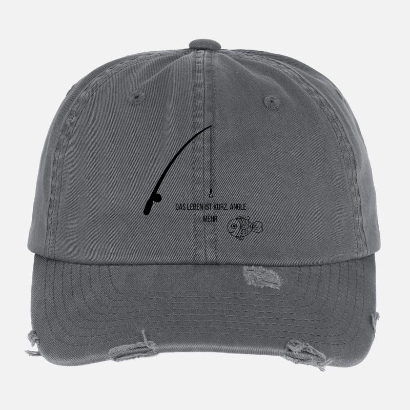La vie est courte angle plus Casquette vintage effet usé Flexfit