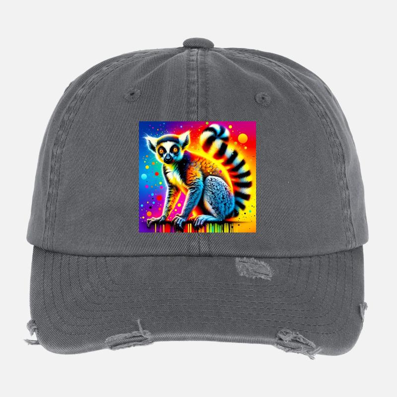 Lemur Flexfit Vintage Destroyed Cap