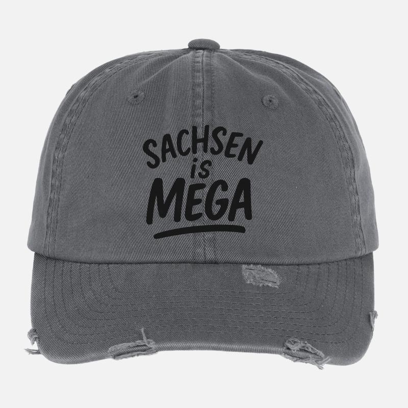 Sachsen is Mega Flexfit Vintage Destroyed Cap