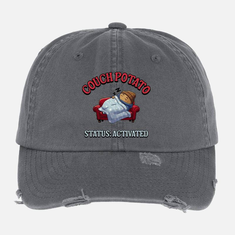 Couch Potato Flexfit Vintage Destroyed Cap