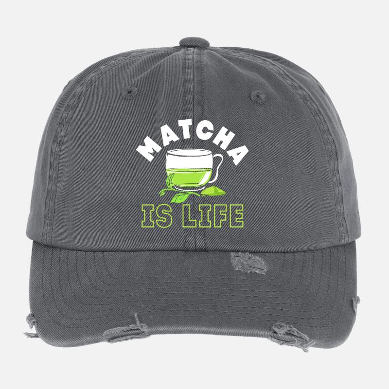 Matcha Tee Flexfit Vintage Destroyed Cap