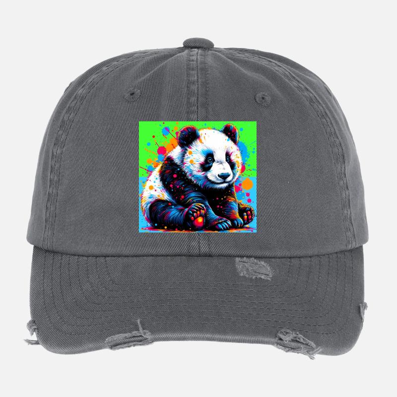 panda Flexfit Vintage Destroyed Cap