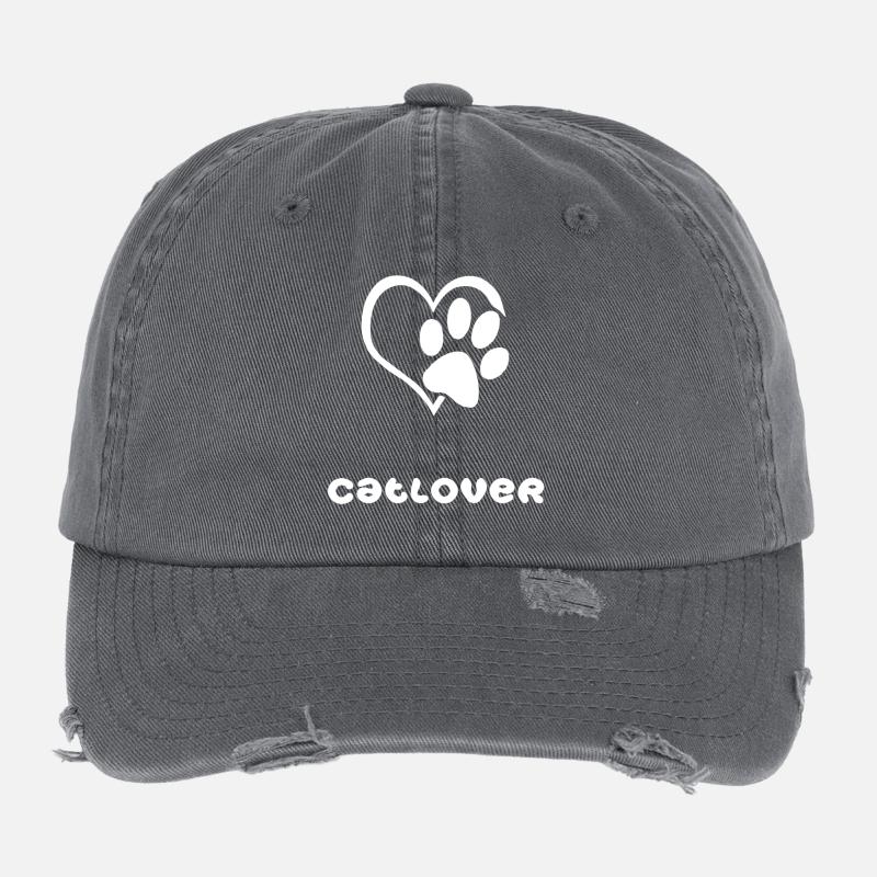 Blanc-catlover Casquette vintage effet usé Flexfit