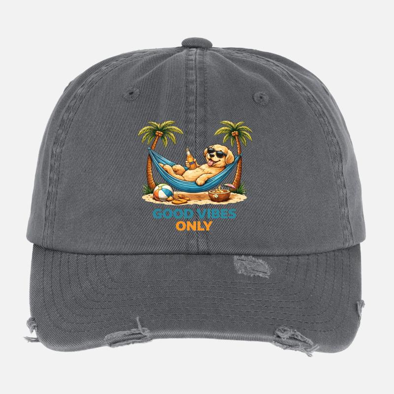 Chiot dans le hamac – Mode Relax Casquette vintage effet usé Flexfit