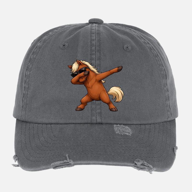 Cheval de dabing Casquette vintage effet usé Flexfit