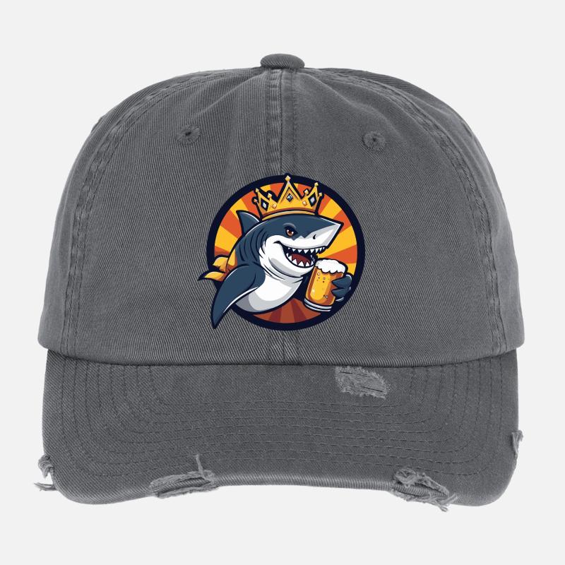 Bière de requin drôle Casquette vintage effet usé Flexfit