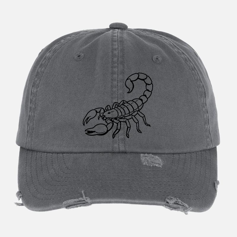 Skorpion-Sternzeichen Flexfit Vintage Destroyed Cap