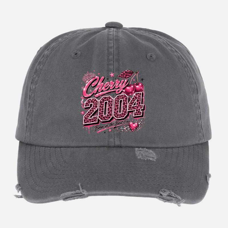 Cherry 2004 Leoparden Style Flexfit Vintage Destroyed Cap